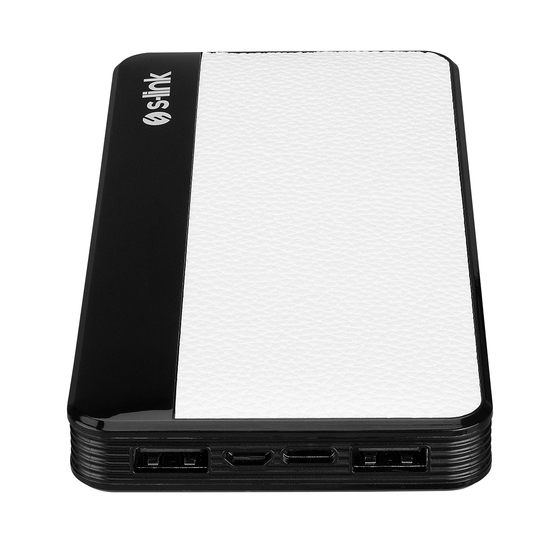 S-link IP-G59L 10000mAh 2*Usb Port+Micro+Type C 2 in 1 Kablolu Beyaz LCD Göstergeli Taşınabilir Pil