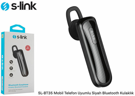 S-link SL-BT35 Mobil Telefon Uyumlu Siyah Bluetooth Kulaklık