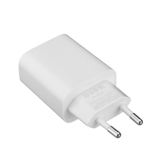 S-link SL-EC62 20W PD3.0/Quick Charge QC4.0 Type USB-C Hızlı Ev Şarj Adaptörü