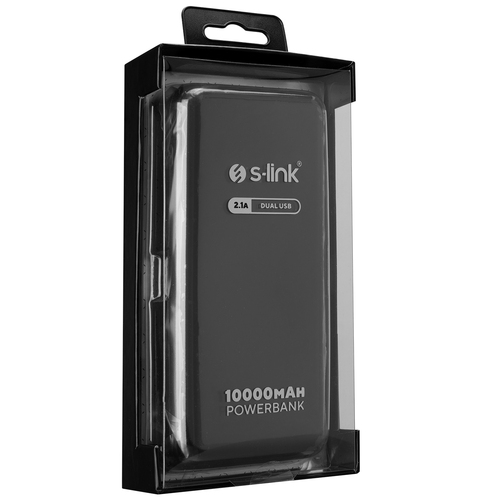 S-link IP-G13K 10000mAh 2*USB Port+Micro+USB Girişli Siyah LCD Göstergeli Taşınabilir Pil Şarj Cihaz