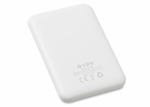 S-LINK IP-G56 5000MAH POWERBANK 2 USB PORT BEYAZ. TASINABILIR PIL SARJ CIHAZI