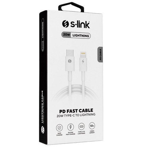 S-LINK SL-C120 1M PD TYPE C TO LIGHTNING 20W QUICK SUPER CHARGE HIZLI DATA VE ŞARJ KABLOSU