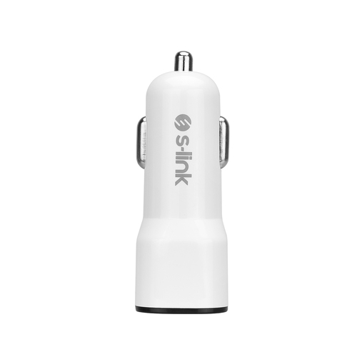 S-link SL-EC35PD 36W PD 3.0 Lightning PD Kablo 3.4A Hızlı Şarj PD 18W + USB QC3.0 Beyaz Araç Şarj Ci