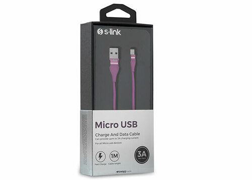 S-LINK SWAPP SW-C540 1M 3A MICRO USB ROSE GOLD SARJ KABLOSU